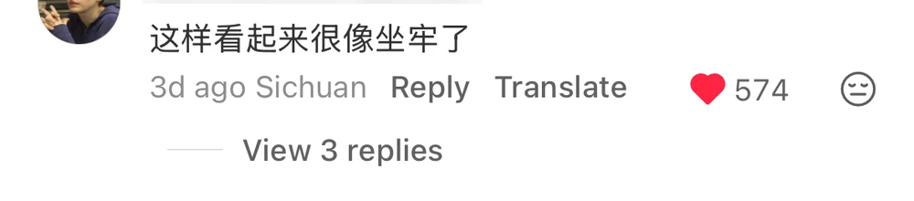 A comment observing that it ends up looking a lot like being in prison