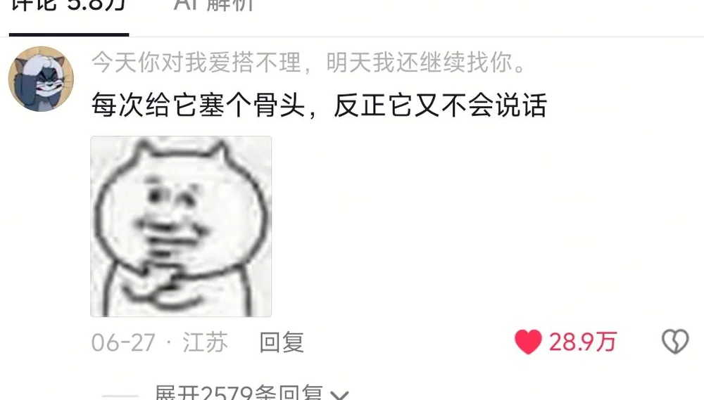 A blurred-ID comment with a silent-dog meme saying to give Huang Hufa a bone because he cannot talk